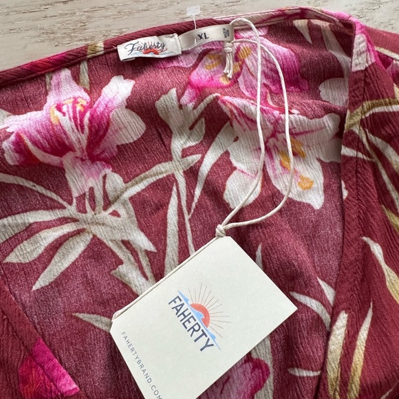 NWT Faherty $228 Sorrento Majorca Floral Maxi Dress XL - Picture 11 of 12